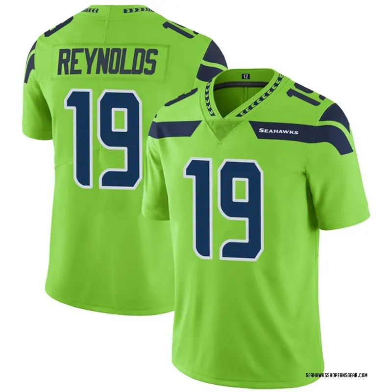 Men's Nike Seattle Seahawks Keenan Reynolds Green Color Rush Neon ...