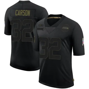 Men's Nike Chris Carson Navy Seattle Seahawks Game Jersey