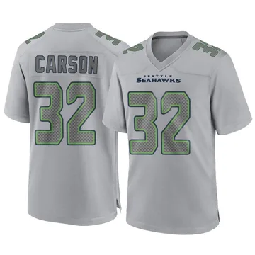 Men's Nike Chris Carson Navy Seattle Seahawks Game Player Jersey