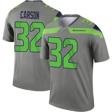 Men's Nike Chris Carson Navy Seattle Seahawks Game Jersey