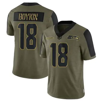 Lance Boykin Men's Nike Neon Green Seattle Seahawks Alternate Custom Game Jersey Size: Extra Large