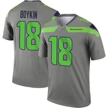 Lance Boykin Men's Nike Neon Green Seattle Seahawks Alternate Custom Game Jersey Size: Extra Large