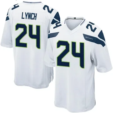 Elite Men's Marshawn Lynch Green Jersey - #24 Football Seattle Seahawks  Salute to Service Size 40/M