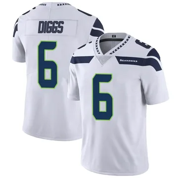 Men's Limited Seattle Seahawks NO.6 Quandre Diggs Color Rush Neon Jersey -  Green