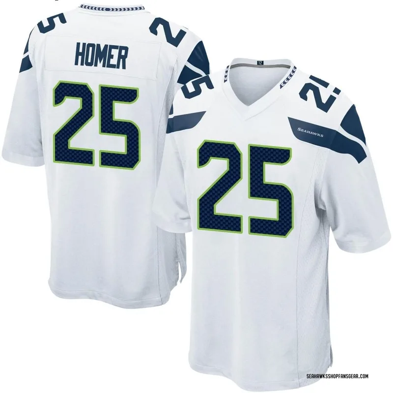 Youth Nike Seattle Seahawks Travis Homer White Jersey - Game